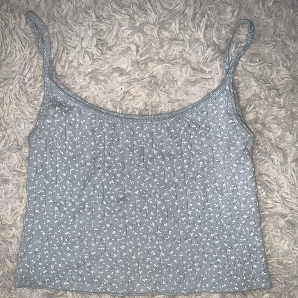Brandy Melville Blue Floral Tank